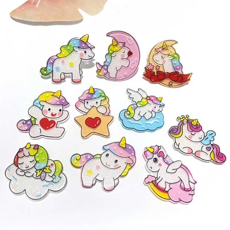 Art Craft Unicorn - 10 Pz/lotto Nuovo Unicorno Planare Arcobaleno