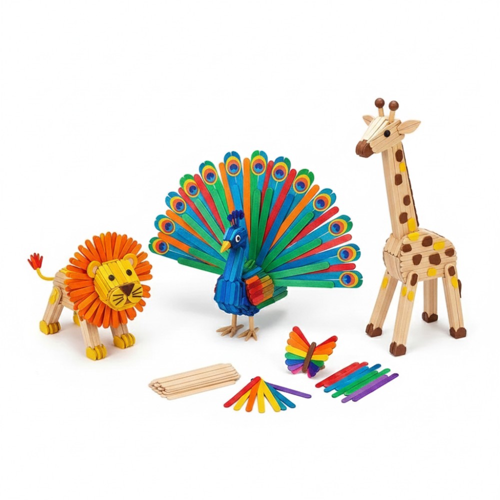 Art Craft Education - Bastoncini per ghiaccioli in legno colorato