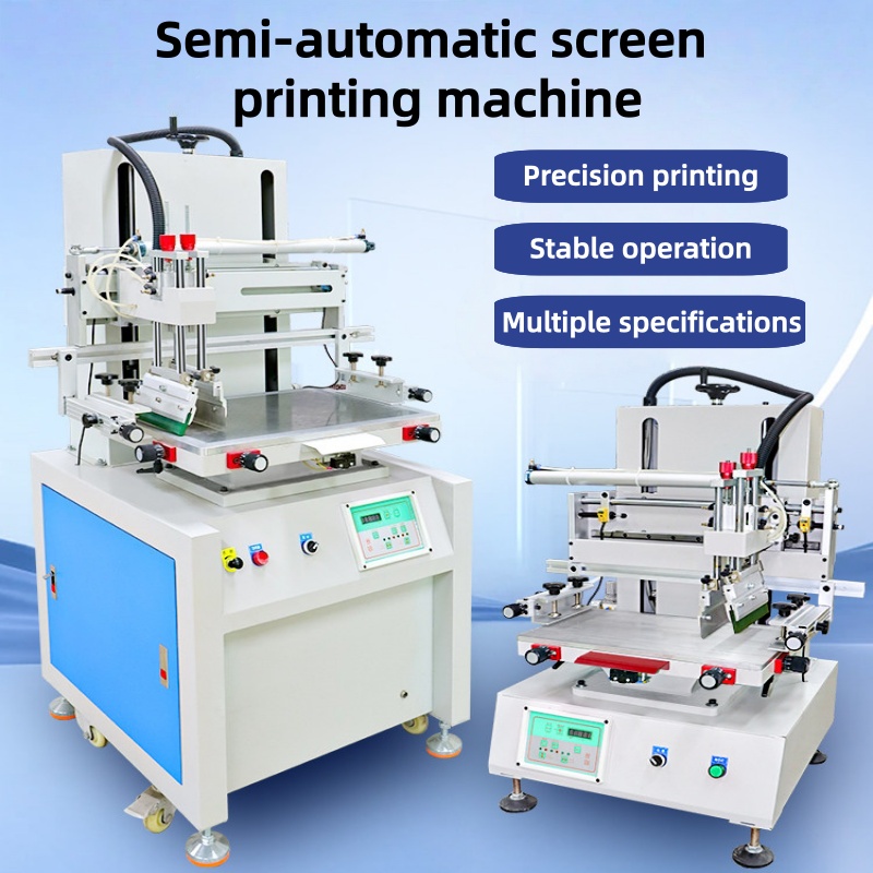 Silk Screen Printing - Macchina Serigrafica Verticale Semi-Automatica Pneumatica per