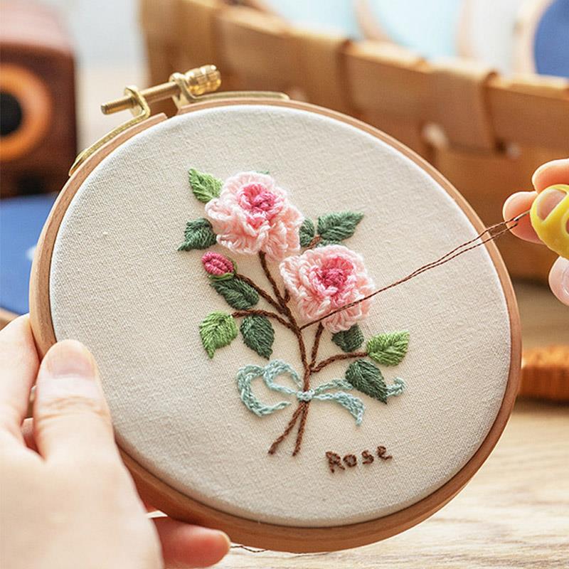 Embroidery Hoop Kit - Cerchi da ricamo in legno di