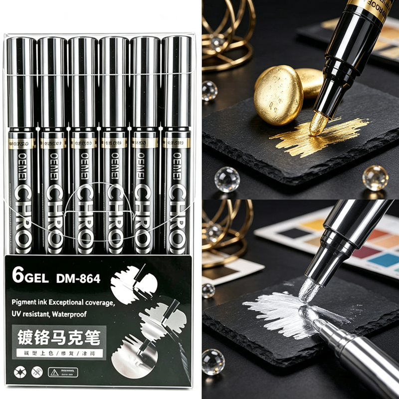 Illustration Marker Set - Set di 1/3/5/12 Penne Marcatrici Cromate