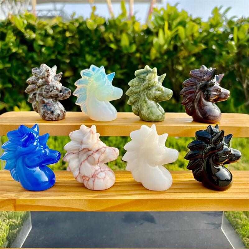 Art Craft Unicorn - 6 cm cristallo naturale quarzo unicorno