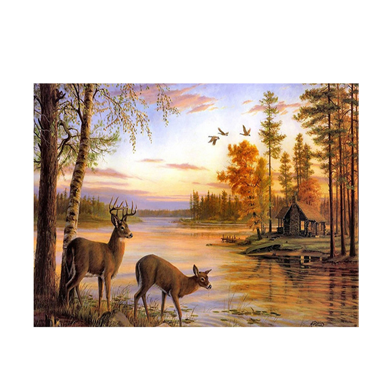 Art And Craft Autumn - Kit Pittura Diamante Cervo nella Foresta