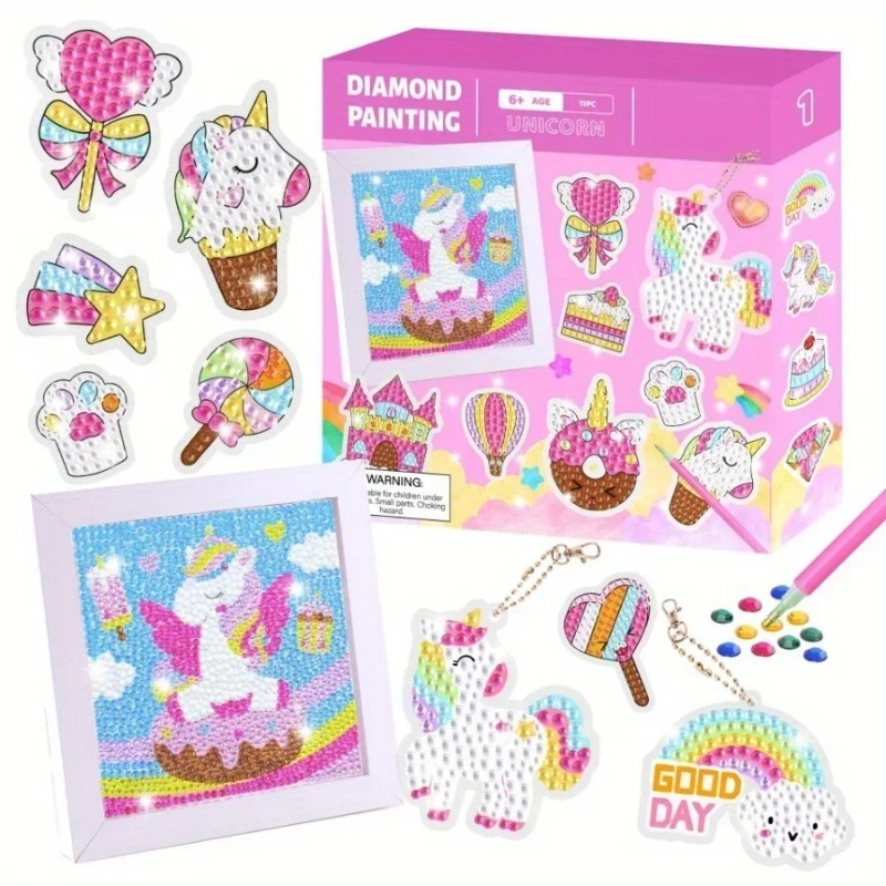 Art Craft Unicorn - Set Pittura Diamante Unicorno per Bambini,