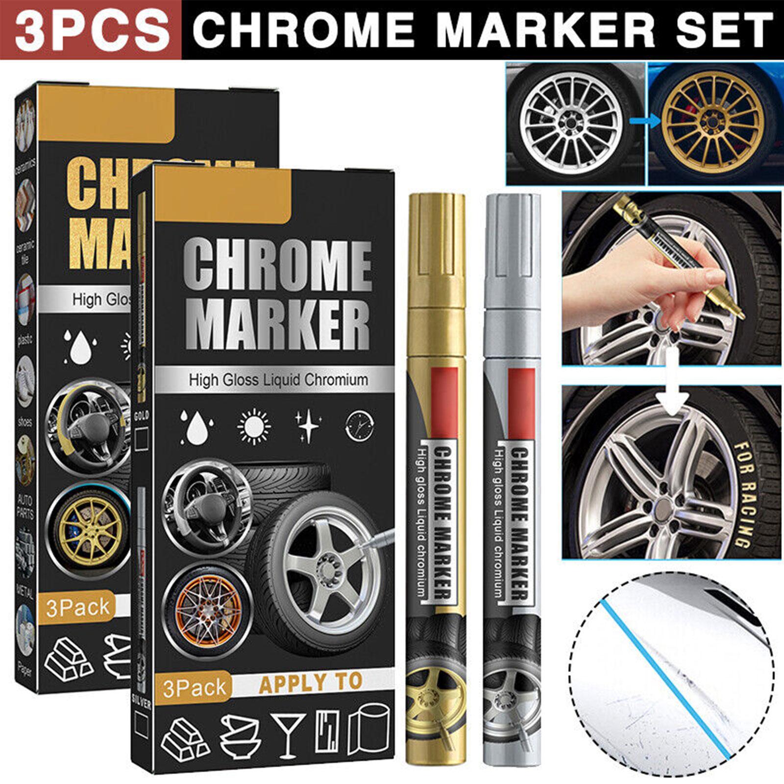 Illustration Marker Set - 3 Pz/set Pennarello Cromato Auto FAI