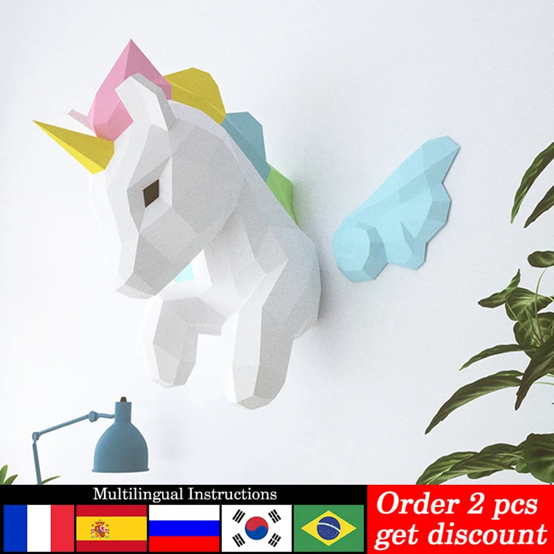 Art Craft Unicorn - Arcobaleno Unicorno Animale Decorazione da parete