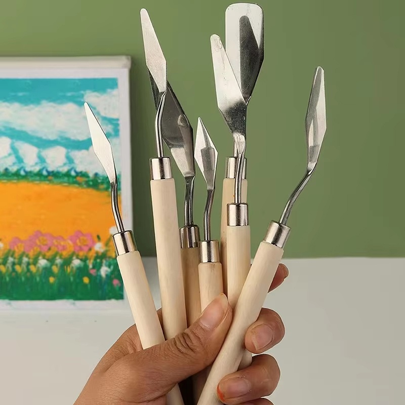 Painting Knife Palette - 7 pezzi in acciaio inossidabile tavolozza