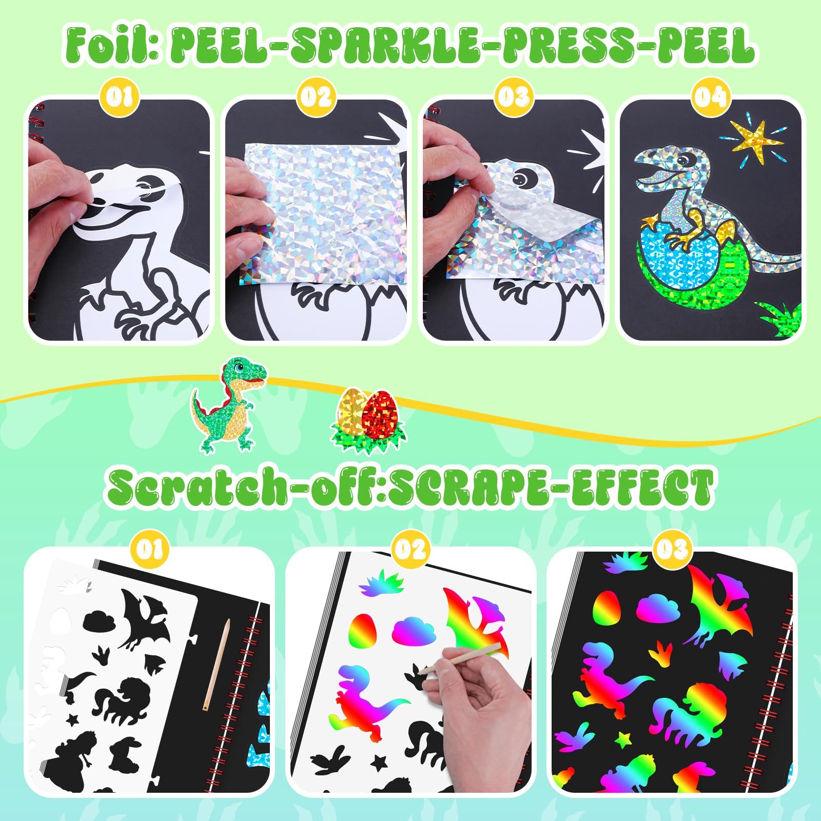Libro da grattare con dinosaur - Art Craft Dinosaur recensione e prezzo